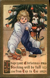 I hope your Christmas Stocking will be full from Toe to Toe Postcard