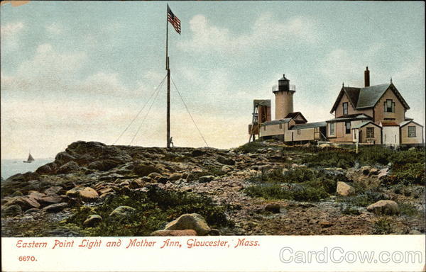 Eastern Point Light and Mother Ann Gloucester Massachusetts