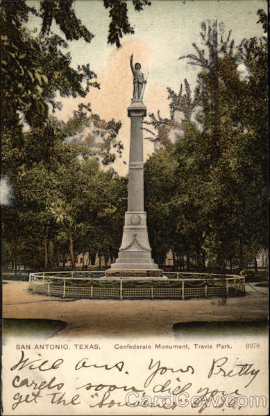 Confederate Monument, Travis Park San Antonio Texas