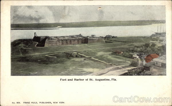 Fort and Harbor of St. Augustine, Fla Florida
