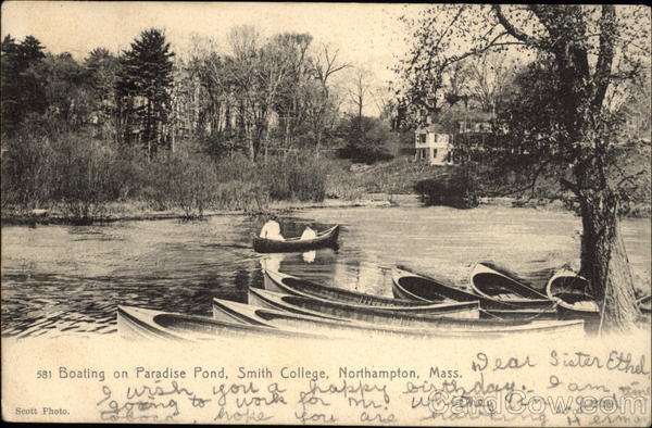 Boating on Paradise Pond, Smith College Northampton Massachusetts