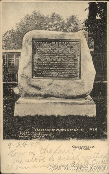 Turner Monument Gill Massachusetts