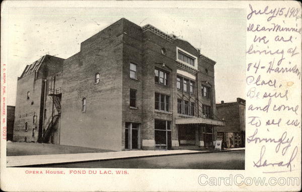 Opera House Fond du Lac Wisconsin