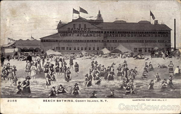 Beach Bathing Coney Island New York
