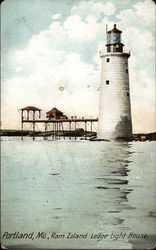 Ram Island Ledge Light House Postcard