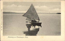 Canoeing on Chautauqua Lake New York Postcard Postcard