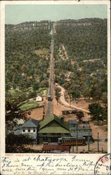 Cable Incline up Lookout Mountain Tennessee Postcard Postcard