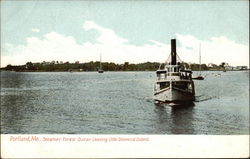 Steamer Forest Queen Leaving Little Diamond Island Postcard