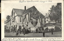 Town Hall Wilton, ME Postcard Postcard
