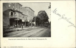 Weaver and Adams Blocks, So. Main Street Watsontown, PA Postcard Postcard