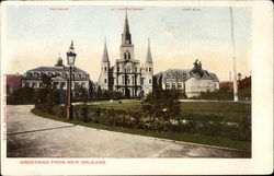 The Cabildo, St. Louis Cathedral and Court Building Postcard