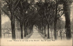 "Avenue to our Lady of the Woods", Bay Bay Saint Louis, MS Postcard Postcard