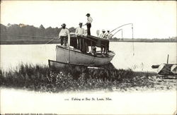 Fishing at Bay St. Louis, Miss Bay Saint Louis, MS Postcard Postcard