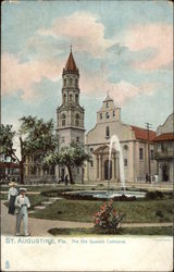 The Old Spanish Cathedral St. Augustine, FL Postcard Postcard