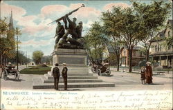 Soldiers Monument, Grand Avenue Postcard