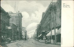 Main Street Norfolk, VA Postcard Postcard