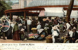 Mercado de las Flores Ciudad de Mejico Mexico Postcard Postcard