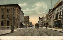 Main Street Looking North from Forest Ave Fond du Lac, WI Postcard Postcard