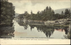 Down the River from Kingston Street Delhi, NY Postcard Postcard