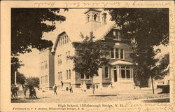 High School, Hillsborough Bridge New Hampshire Postcard Postcard