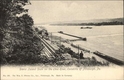 Davis Island Dam on the Ohio River Pittsburgh, PA Postcard Postcard