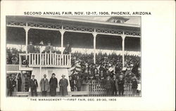 Second Annual Fair, Nov. 12-17, 1906 Phoenix, AZ Postcard Postcard