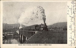 Boston Mail Crossing Connecticut River at White River Postcard