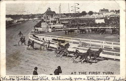 At the First Turn, Brockton Fair Postcard