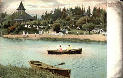 Lake and Boats, Kingston Point Postcard