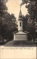 G. A. R. Monument, National Cemetery New Orleans, LA Postcard Postcard