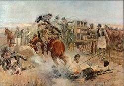 Bronc to Breakfast Charles Marion Russell Art