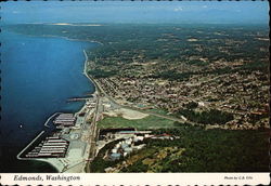View of Town and Coastline Edmonds Washington