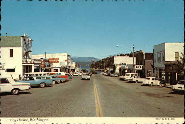 Street Scene Friday Harbor Washington
