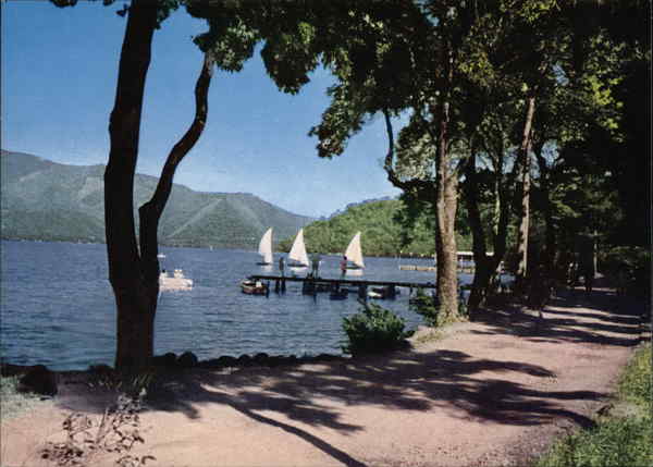 View of Sailboats on Lake Japan