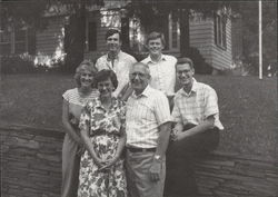 Senator Charlie Cook and Family Postcard