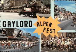 Parade Views for AlpenFest in Gaylord, Michigan Postcard Postcard