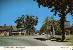 View of Port Gamble Washington Postcard Postcard