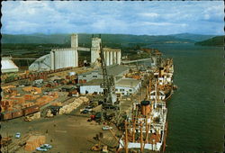 View of the Port of Longview Washington Postcard Postcard