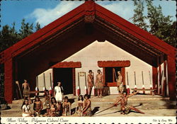 Maori Village, Polynesian Cultural Center Postcard