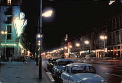 Night on the Streets of Warszawa Postcard