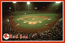 Night Baseball at Fenway Park Postcard