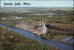 N.S.P. Plant and Minnesota River Postcard