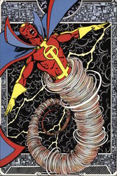 Red Tornado 1984 Cartoons Postcard Postcard