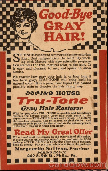Tru-Tone Gray Hair Restorer Advertising