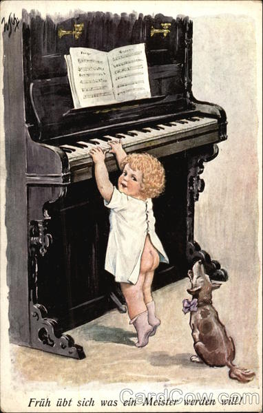 Girl at Piano Pianos