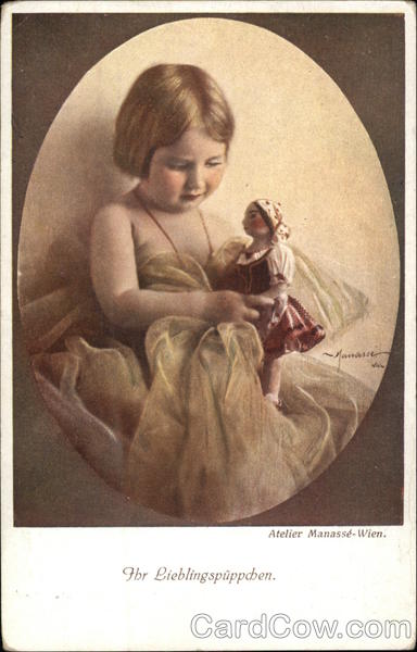 Little Girl Playing with her Doll Atelier Manasse Girls