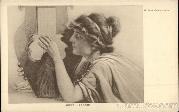 Accord - Woman Playing Harp Stachiewicz Women