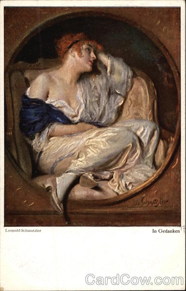 Portrait of Woman Reclining in Chair Leopold Schmutzler