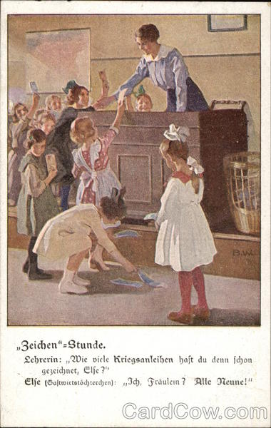 Teacher in a Classroom of Little Girls