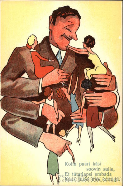 Man With Three Pairs of Hands and Six Ladies Fantasy